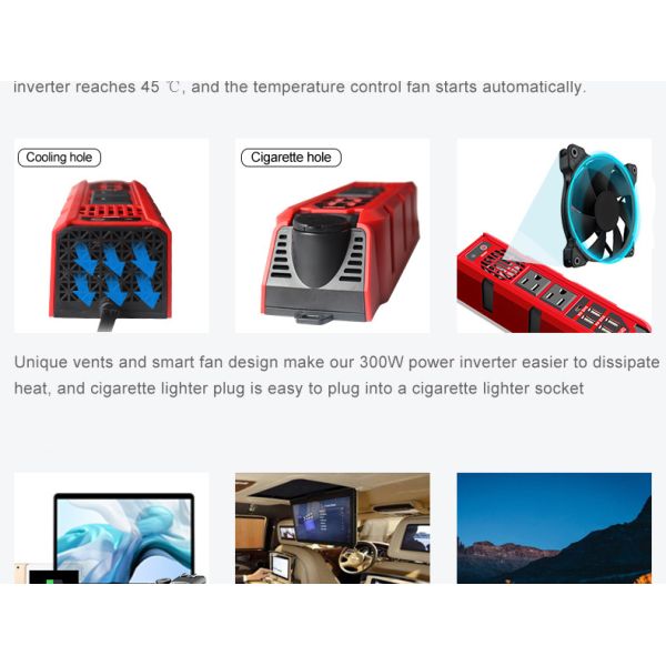 Mini Inverter Multifunctional Car Inverter 200W Car Van Power Inverter Car Power Converter
