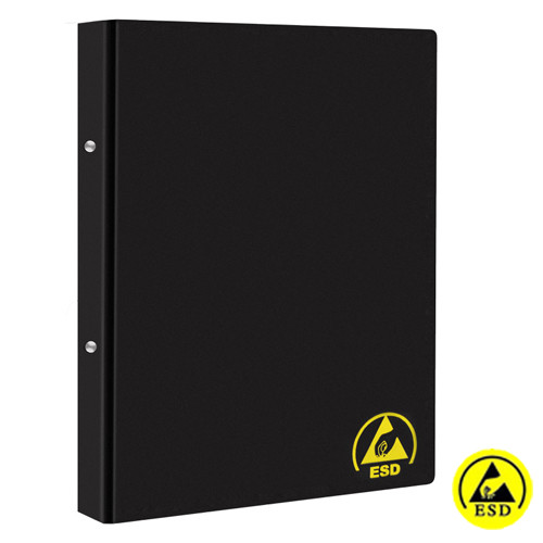 A4 40mm Thick Black ESD File Folder With 2 Side Holes