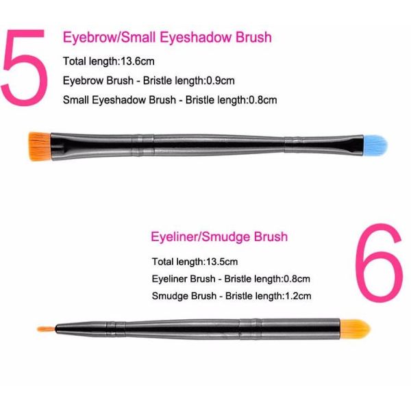 Веган Таклон двойного подарка щетки макияжа конца выдвиженческого установленный с случаем щетки