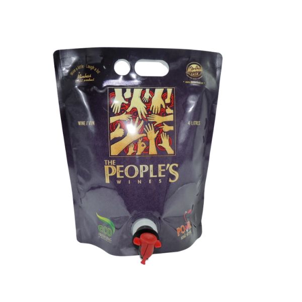 Double Bottom 1.5L 3L 5L Aluminum Foil Spouted Pouches Packaging Bags With Spigot
