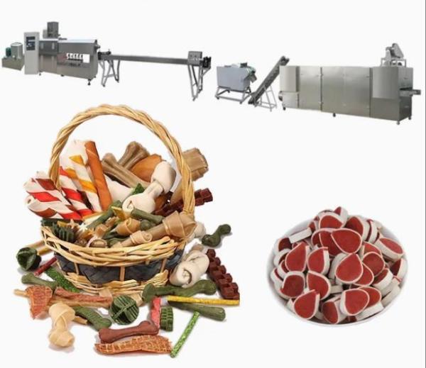 Production à faible bruit de grande vitesse de casse-croûte de chien de chewing-gum de machine d'aliment pour animaux familiers