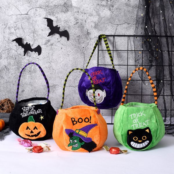 In-stock New Gift Halloween Non-Woven  Tote Bag for Candy and Pumpkin