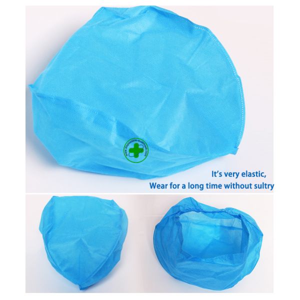 Disposable Surgical Cap Thickened In Non Woven Deep Blue 10 Pieces / Package
