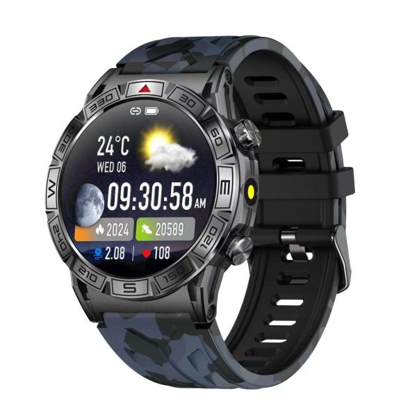 Lumière réglable Forme de cercle Smartwatch 8 styles de menus Forme ronde Montres mobiles
