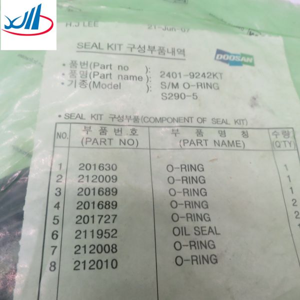 Seal Kit Shantui Spare Parts NBR O Ring Repair Kit 2401-9242KT