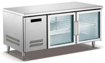 420L Stainless Steel Commercial Kitchen Refrigerator / Undercounter Refrigerator Manual Defrost Type With Double Doors