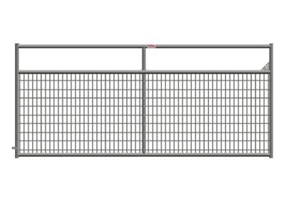 Weather Resistant 10 Ft Metal Farm Gate , Wire Filled Steel Tube Farm Gates