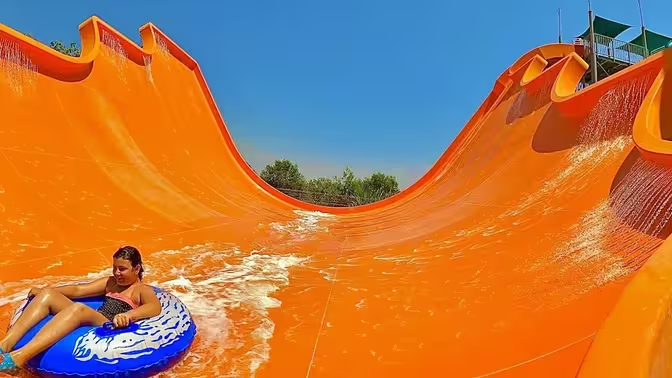 Custom Colorful Commercial Water Slide Aqua Amusement Wate Park Family Raft Ride
