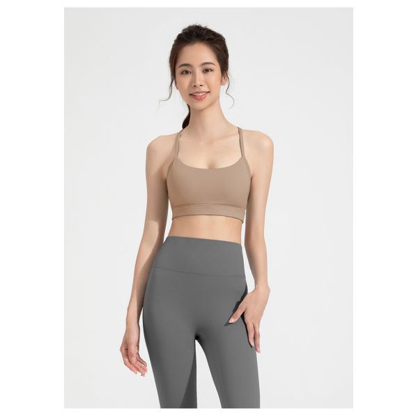 Women's Yoga Sports Bra Nylon Spandex Medium Support Adjustable Straps Moisture Wicking