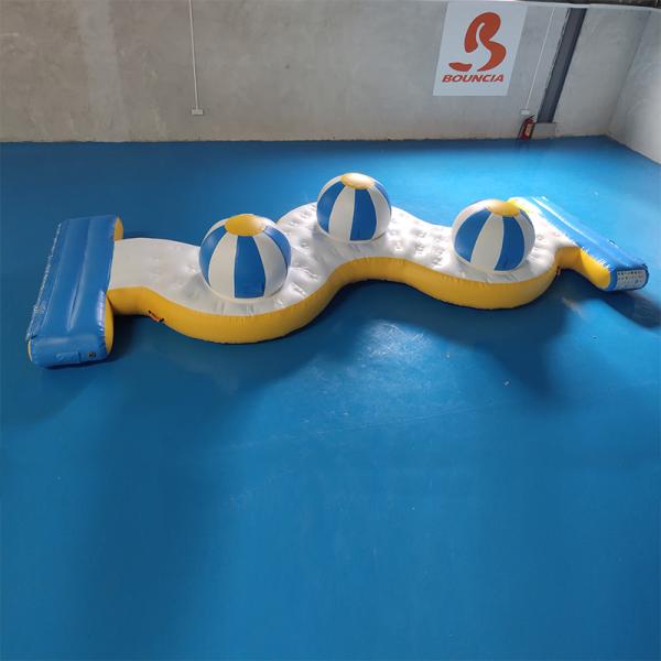do parque inflável da água de encerado do PVC de 0.9mm jogos loucos da água 3 tampões