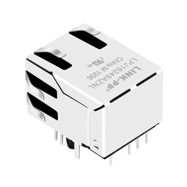 1-6605834-1 connecteur protégé de POE RJ45 avec la résistance LED LPJ16249AZNL