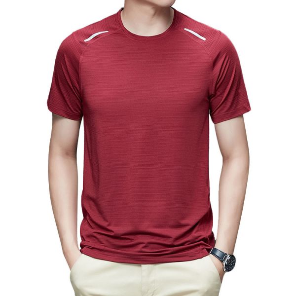 Summer Wholesale Short Sleeve Ice Thin Breathable Sports T Shirt Men