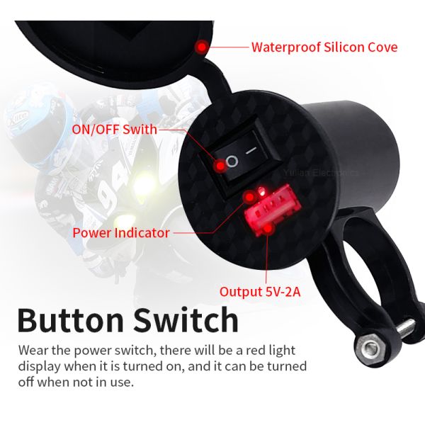5V 2A Motorcycle USB Charger