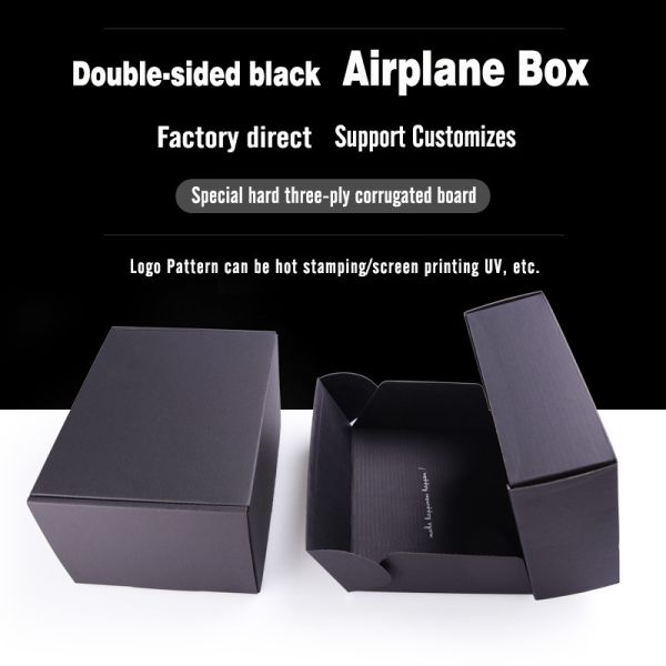 Black Corrugated Gift Box For Mailing Shipping Storage Gift Wrapping