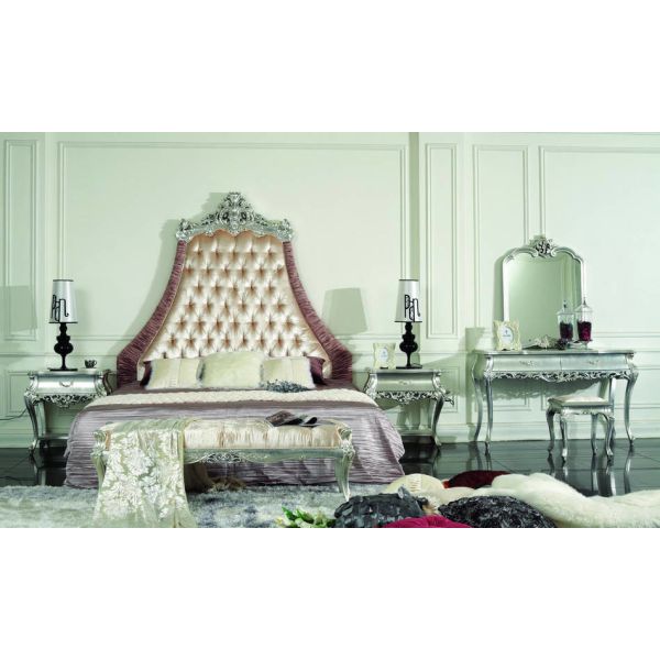 6pcs Hotel French Farmhouse Bedroom Set Royal Luxury Bed Room Set