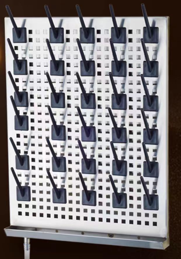 Multi Functional Stainless Steel Peg Board Glassware Laboratory Drying Rack Wall Mount