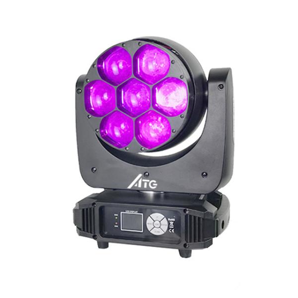 6pcsx15W 4 LED Stage DJ Moving Head Light Big Bee Eyes Zoom Wash Laser Light Stage Set
