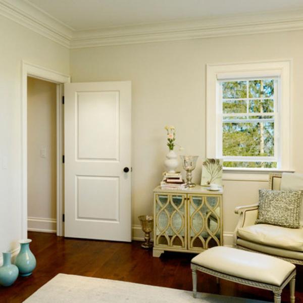 Solid Wooden Composite Front Doors , Interior Double Swing French Doors Long Lifespan
