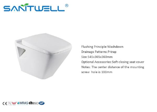 Popular ceramic wall mounted toilet sanitary ware wc For bathroom