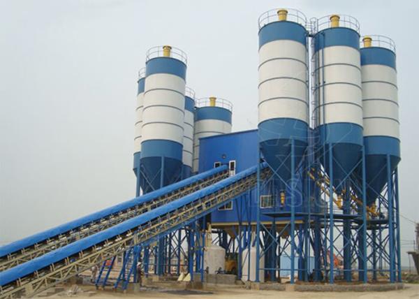 60m3 Small Ready Mix Concrete Plant With Stationary Automated Belt Conveyor