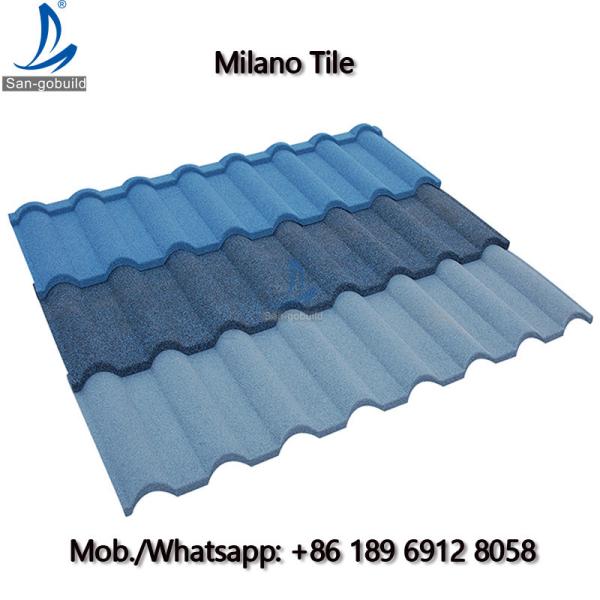 San-gobuild Storm Resistance 0.4 mm Milano Tile Zinc Aluminum Corrugated Roofing Sheet for Nigeria