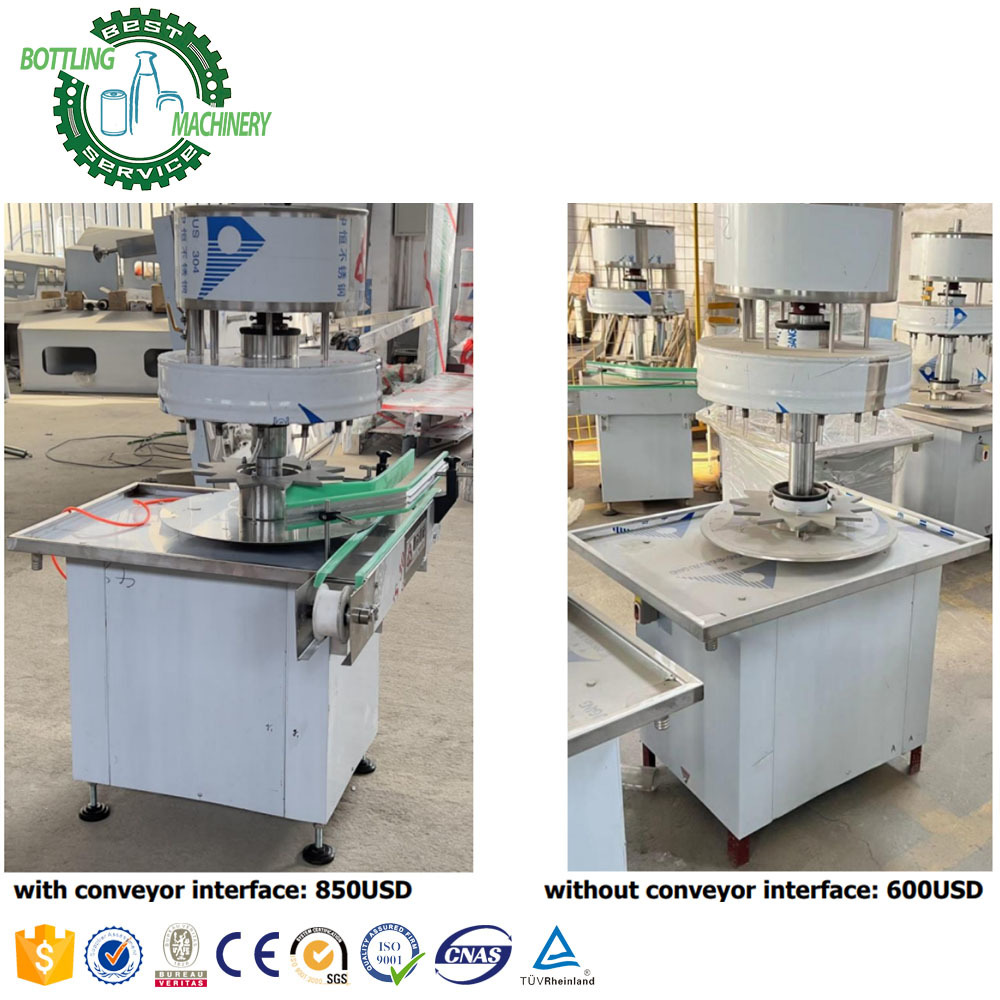 Semi Automatic Gravity Glass Bottle Wine Alcohol Beverage 12 Head Nozzle Rotary Bottling Machine