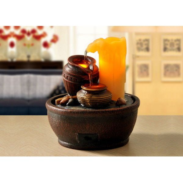 Handicraft Candle Quiet Indoor Water Fountain