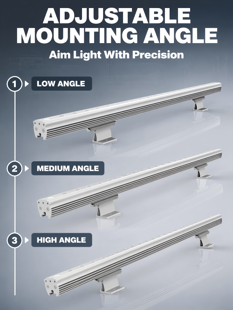 24W Outdoor LED Wall Washer Lights DC24V IP67 Linear Facade Lighting For Buildings Bridges