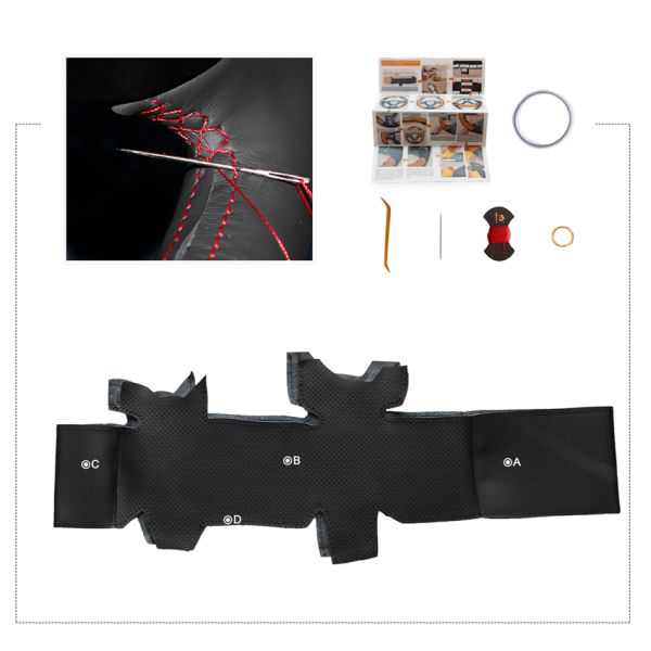 White Thread Leather Car Cover Kit for Ssangyong Actyon Kyron Korando 2011-2014 Rexton W Rodius