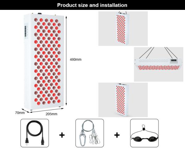 Red Light And Near Infra Led Photon 600W Low Emf Esthetician Equipment Light Therapy Face Panel With Timer