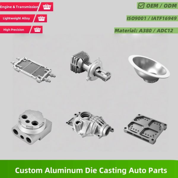 OEM aluminum die casting parts for automotive, industrial, and consumer products, with excellent surface finish and tight tolerance.