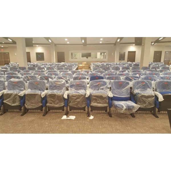 Plastic Interlocking Church Chairs With Back Pocket 5 Years Warranty