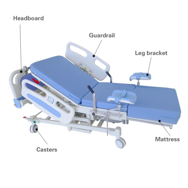 Special Maternity Bed For Gynecology And Obstetrics In Blue Hospital