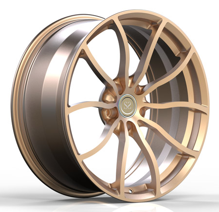 L'or a peint les roues 20X9 forgées d'une seule pièce pour BMW 520d F10 2014