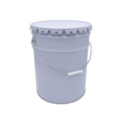 25 Liter Industrial Strength Oil Paint Bucket With Lid Rust Resistant Coating And Sturdy Steel Handle