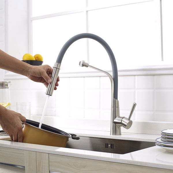 Unique Steel 304/316 Material Hot Cold Water Pull Out Kitchen Sink Faucet For US Market