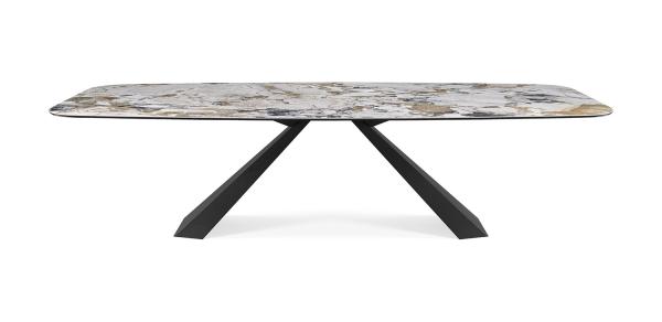 Popular design dinning room table metal frame marble top luxury dining table sets