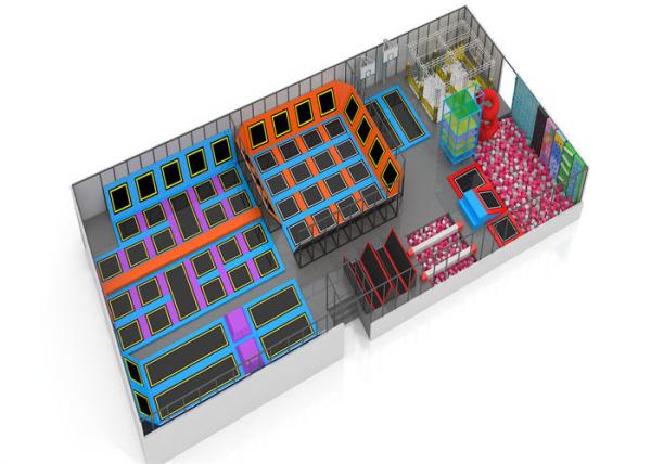 Equipamento profissional comercial do trampolim área de salto grande para o centro de esportes da família