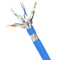 1000FT SFTP CAT6A Cable 23AWG LSZH Cable With Blue Jacket 500MHz 10Gbps Transmission