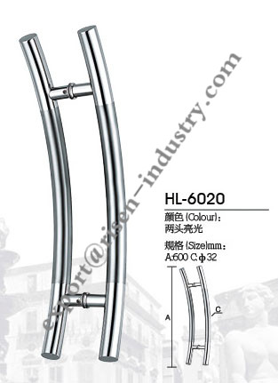 Stainless steel door handle HL6020, dia32 X 600