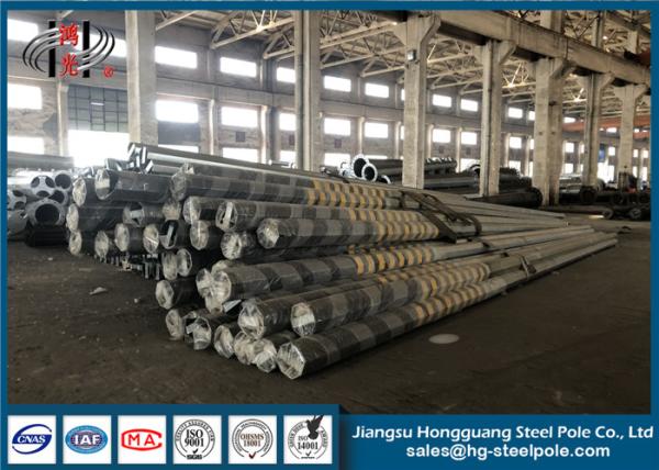 Galvanized Transmission Steel Tubular Pole For Electric Distribution Equipment