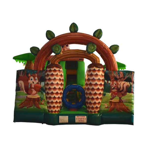 子供のためのスライドとジャンプ城が付いている膨脹可能な楽しい都市商業リス パーク