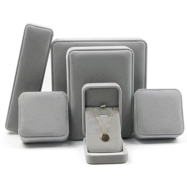Sky Blue Haze Grey Recycled Paper Jewelry Boxes 6cm*5cm*4.5cm