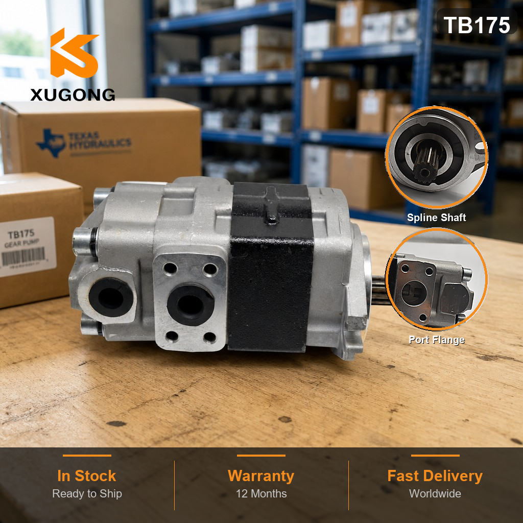 TB175 Hydraulic Gear Pump Fit Takeuchi YC13 ZAX60 ZAX70 Mini Excavator Spline Shaft OEM Factory