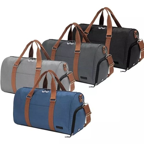 Unisex Anti Theft Travel Bag Solid Color Water Proof Duffle Bag Storage Luggage Trolley