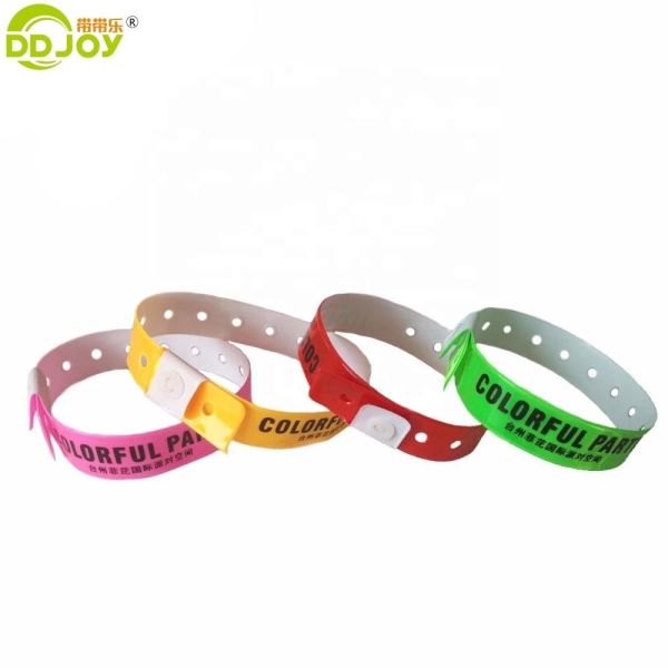 Other Style Concert Ticket Vinyl PVC Wristband Plastic Bracelet for Hotel Customer's Logo