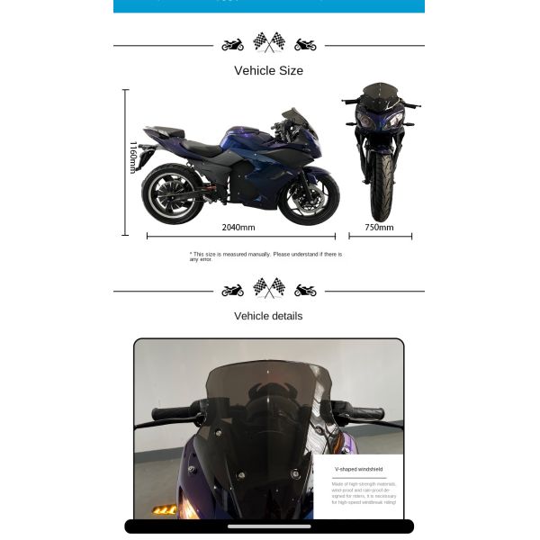 Motorcycle OffRoad Motorcycles Electric Scooter Motor corresponding maximum speed 80KM/h
