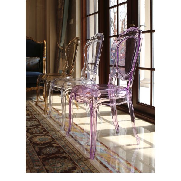 Commercial Stacking Plastic Princess Chair Ghost Dining Chairs For Event And Rental