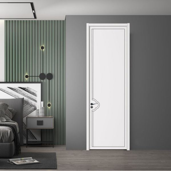 Contemporary Wooden Plywood Door Manual Open Modern Home Bedroom Doors