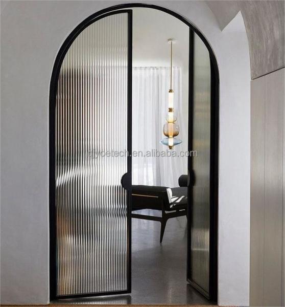 Porta de vidro congelado de cor personalizada Moru temperado para decoração de interiores